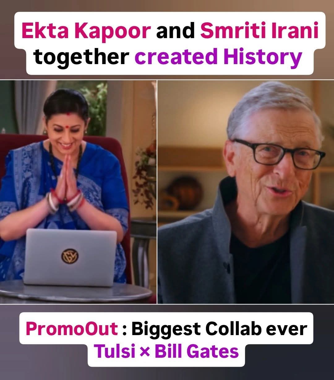 Ekta Kapoor and Smriti Irani together created a history with a collaboration with Global business icon Microsoft co-founder and business tycoon, Bill Gates.   According to the reports, The philanthropist will appear virtually in the show through a video call with 'Tulsi', a character played by Smriti Irani. The source added that this special track will unfold over three episodes, focusing on social awareness and progressive causes. The source was quoted as saying, ""The track will culminate in a video call between Bill Gates and Smriti Irani and will span around three episodes. The storyline focuses on creating and improving awareness about the health of pregnant women and newborns. Since the Bill & Melinda Gates Foundation actively works on these causes, the collaboration came about naturally. Smriti wanted to use the show as a platform to promote health and social awareness through storytelling. . For more updates follow 👉 Tellyyapa  #SmritiIrani #billgates #Microsoft #KyunkiSaasBhiKabhiBahuThi #EktaKapoor #tellyyapa #fondpeace