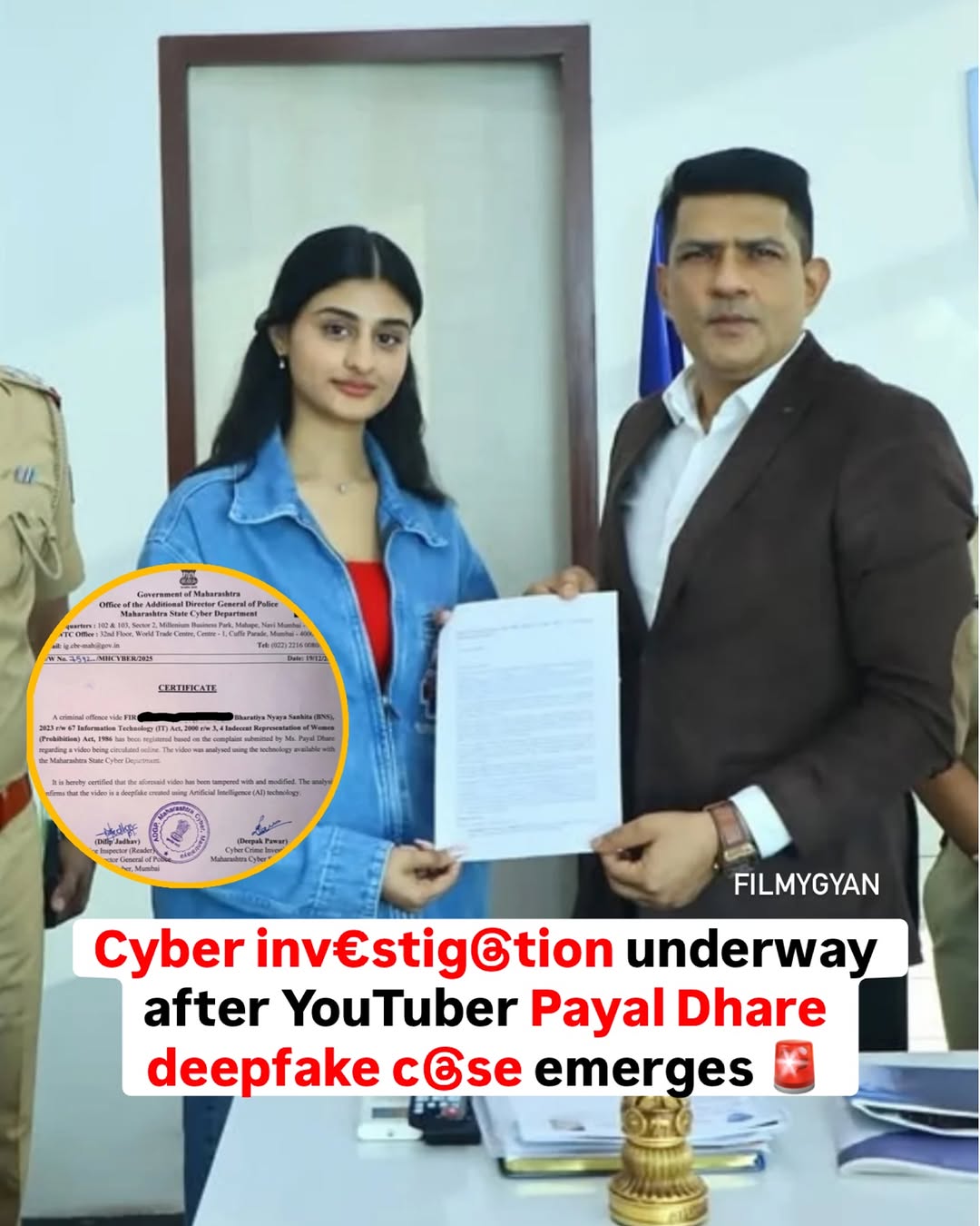 Maharashtra police have registered an FIR in connection with a deepfake video falsely linked to YouTuber Payal Dhare (Payal Gaming), following her compl@int about the severe mental trauma, reputational damage, and emotional distress caused. The case cites multiple sections of the Bharatiya Nyaya Sanhita, IT Act, and Indecent Representation of Women Act, while Maharashtra Cyber has confirmed the video’s deepfake nature to protect her reputation😱🚨