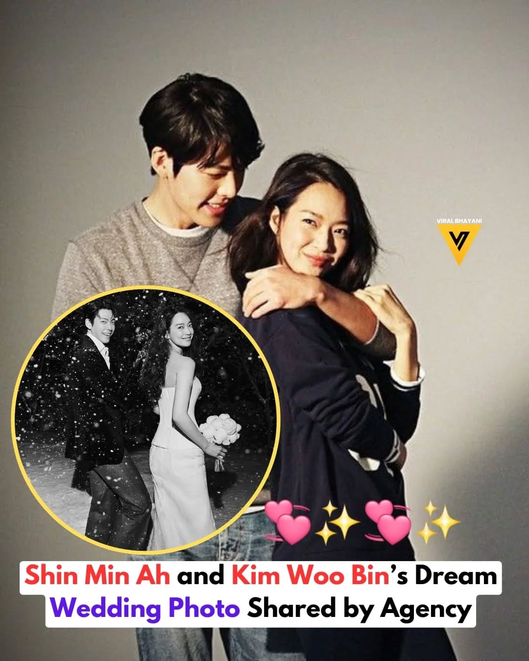 Shin Min Ah and Kim Woo Bin’s agency rang in their wedding day by sharing a gorgeous photo of the couple! On December 20, the couple’s agency AM Entertainment celebrated their happy day with a special post on Instagram. In addition to sharing a beautiful photo from their wedding shoot, AM Entertainment posted the following message in English: "Today, actress Shin Min Ah and actor Kim Woo Bin are officially tying the knot. We are deeply grateful for the warm blessings and unwavering support you’ve shown the couple as they embark on this precious new journey together. Both actors look forward to returning your love by continuing to deliver their best performances on screen in the future. Thank you!"