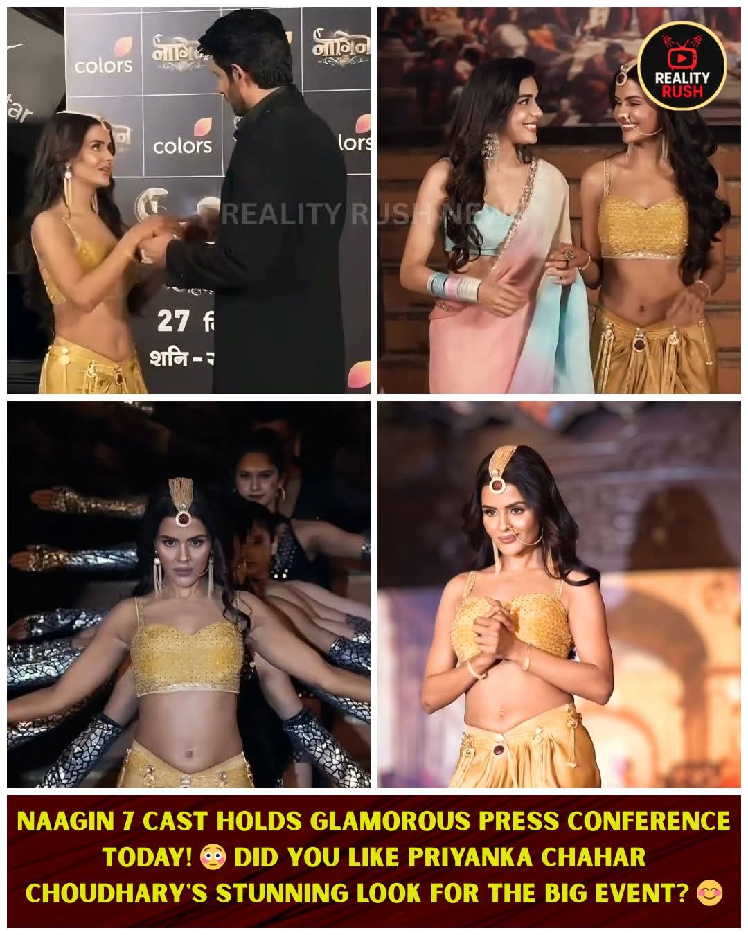 The serpentine glamour is officially out in the world! The star cast of the much-awaited Naagin 7, including leads Priyanka Chahar Choudhary, Eisha Singh, and Namik Paul, held their grand press conference today, creating a major buzz π³. All eyes were on the new Naagini, Priyanka Chahar Choudhary, who made a powerful style statement with her outfit and look for the event. Fans and media are now abuzz with one key question: "Did you like Priyanka Chahar Choudhary in this look?" π Her appearance has set the tone for her character and has become the top talking point from the conference. With the show's premiere just around the corner, this event has successfully amplified the excitement to a fever pitch. #Naagin7 #PriyankaChaharChoudhary #PressConference