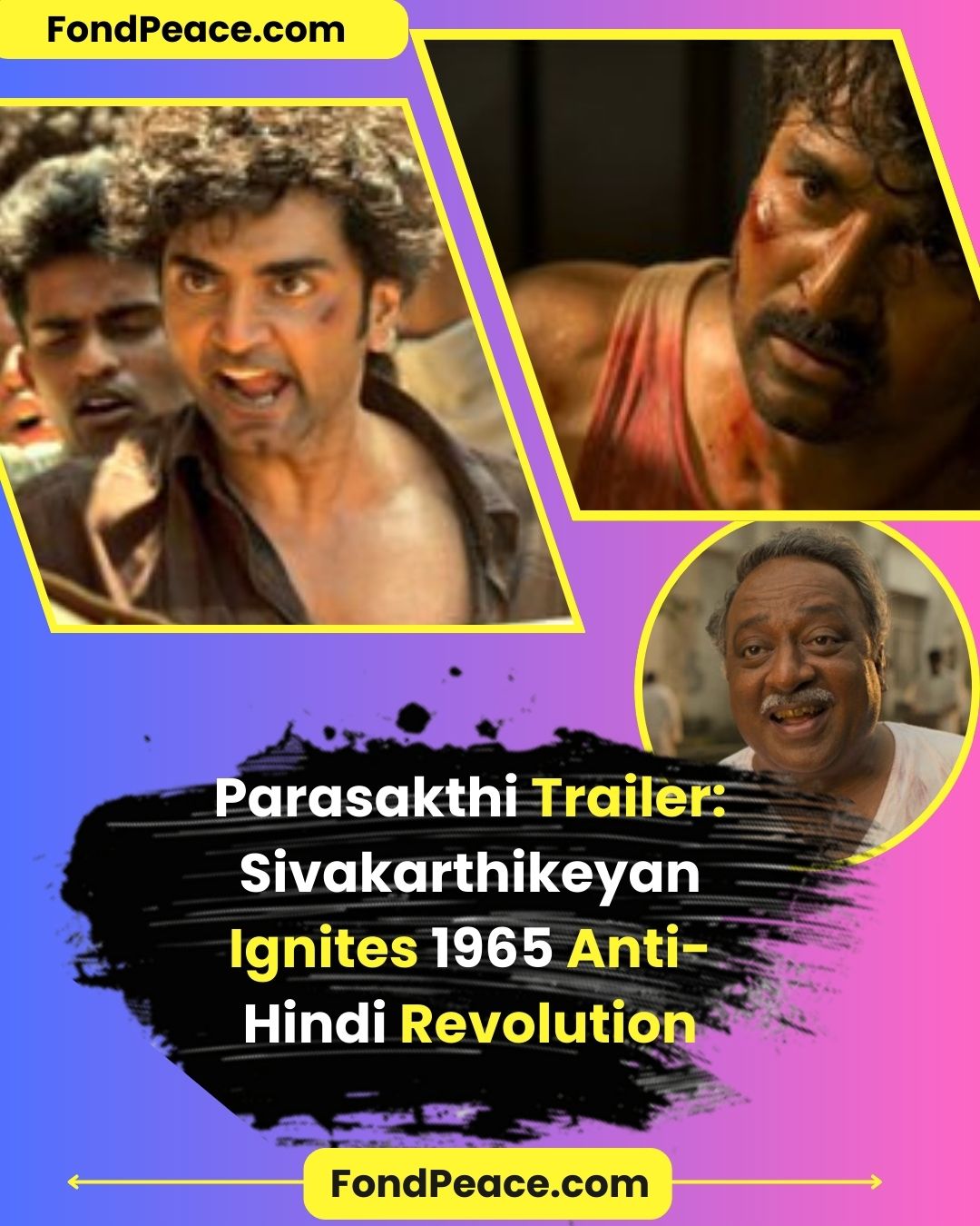 Parasakthi Trailer: Sivakarthikeyan Ignites 1965 Anti-Hindi Revolution #Parasakthi #TamilCinema #FilmTrailer #1965Agitation #AntiHindiAgitation #TamilNadu #IndianHistory #PoliticalCinema #LanguagePolitics #CulturalIdentity