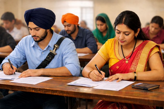 🚨 Haryana now allows Sikh candidates to carry a kirpan and married women to wear mangalsutras during examinations. The move aims to respect religious and cultural identity while conducting exams.  💬 Does this strike the right balance between rules and inclusivity?