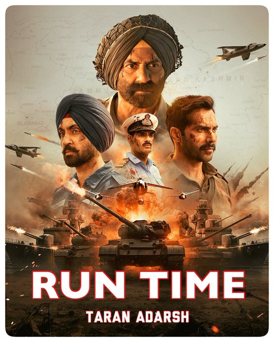 'BORDER 2' RUN TIME… #Border2 certified 'UA' by #CBFC on 21 January 2026. Duration: 199.07 min:sec [3 hours, 19 min, 07 sec]. #India  ⭐ Theatrical release date: 23 Jan 2026.