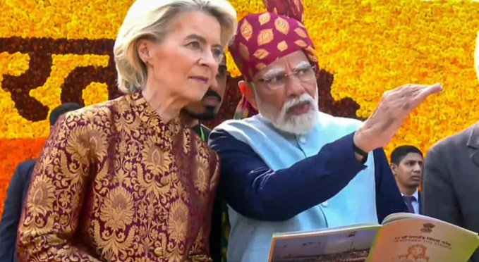 भारत-EU के बीच डील साइन... ऐलान जल्द, PM Modi ने बताया क्यों ये 'मदर ऑफ ऑल डील्स'

India-EU FTA को लेकर प्रधानमंत्री नरेंद्र मोदी ने कहा कि ये डील ग्लोबल जीडीपी का 25% हिस्सा है और यह मैन्युफैक्चरिंग सेक्टर को बढ़ावा देने वाला सबसे बड़ा समझौता साबित होगा. दोनों देश मंगलवार को होने वाले संयुक्त ईयू-इंडिया समिट में इसकी औपचारिक घोषणा करने वाले हैं.


#India #EU #IndiaEUtradedeal #MotherofAllDeals