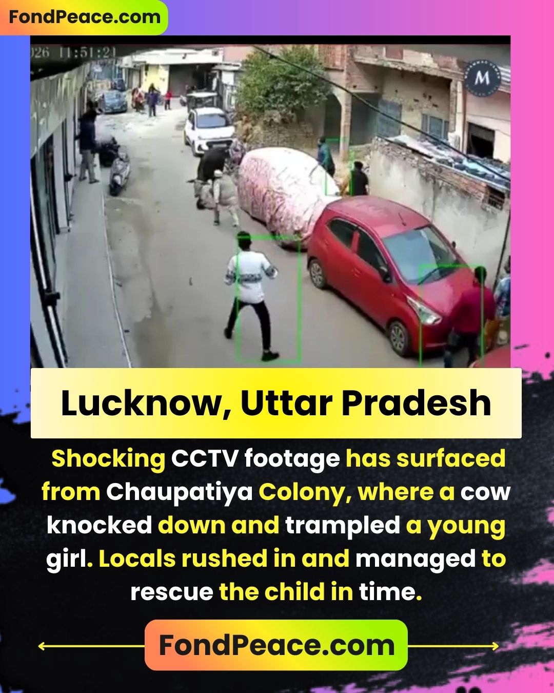 📍Lucknow, Uttar Pradesh

Shocking CCTV footage has surfaced from Chaupatiya Colony, where a cow knocked down and trampled a young girl. Locals rushed in and managed to rescue the child in time. The incident has sparked concern among residents.

#fondpeace #fblifestyles #fblifestyle #UPNews #lucknow
