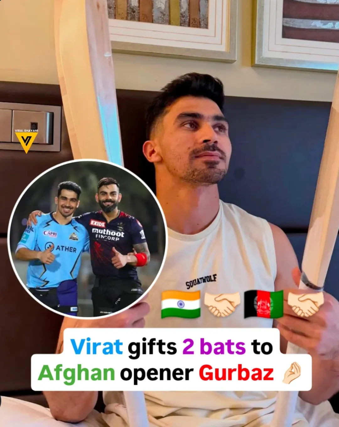 Virat Kohli gifted two bats to Afghanistan opener Rahmanullah Gurbaz after his stunning knock against South Africa in the T20 World Cup 2026 match at Ahmedabad's Narendra Modi Stadium.Gurbaz, who played a memorable innings despite Afghanistan's narrow loss, shared photos on Instagram thanking Kohli as "not just a legend, but the inspiration for all generations." Kohli's habit of gifting bats to admired players continues, following similar gestures to RCB's Rajat Patidar, Bangladesh's Shakib Al Hasan, and India's Rinku Singh. Viral Bhayani