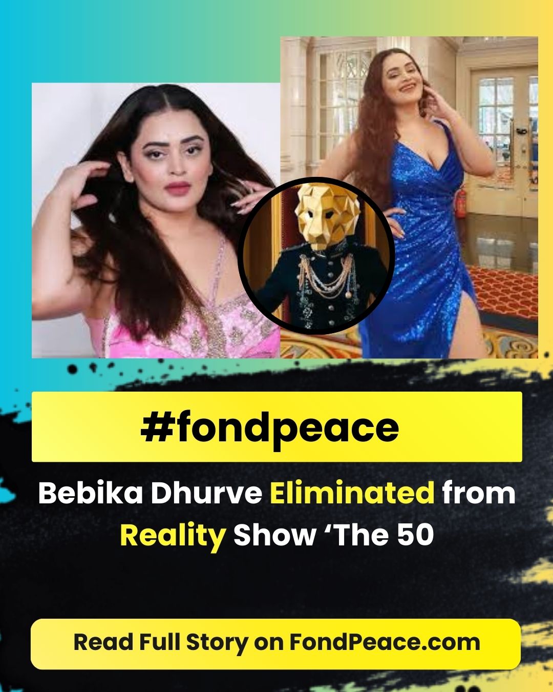 Bebika Dhurve Eliminated from Reality Show ‘The 50’; Bigg Boss Fame Dentist Praised for Smart Gameplay | Photo Credit: AT Card | #BebikaDhurve #The50 #BiggBoss #RealityShow #Entertainment #AajTakSocial #ATCard #fondpeace