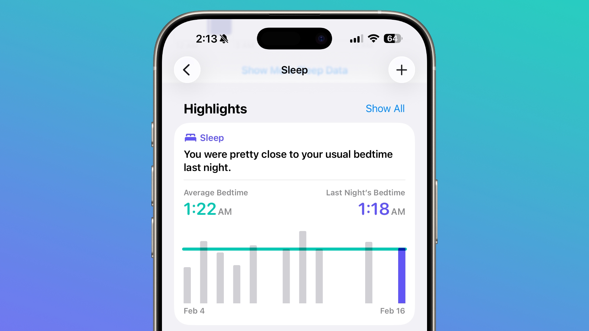 iOS 26.4 Adds Average Bedtime Metric and Restores Blood Oxygen to Health App Vitals Graph
In iOS 26.4 Apple added an Average Bedtime metric to the Sleep section of the Health app letting users better monitor