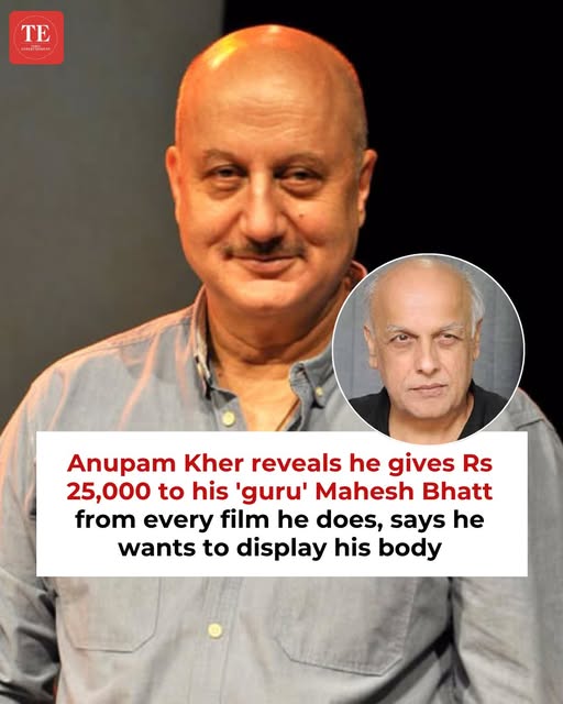Anupam Kher Continues Long-Standing Tradition of Gratitude Towards Mahesh Bhatt

Anupam Kher, who began his film career in the 1980s with Saaransh, directed by Mahesh Bhatt, has shared details about a personal tradition he has maintained over the years. In a recent interview, Kher stated that after completing each film, he gives a token amount to Bhatt as a gesture of respect, referring to him as his mentor. The practice reportedly began with ₹500 and has gradually increased to ₹25,000, reflecting his continued appreciation for the filmmaker who played a key role in his early career.

#AnupamKher #MaheshBhatt #Saaransh #Bollywood #IndianCinema #FilmHistory #ActorLife #CinemaStories #EntertainmentNews #FilmIndustry