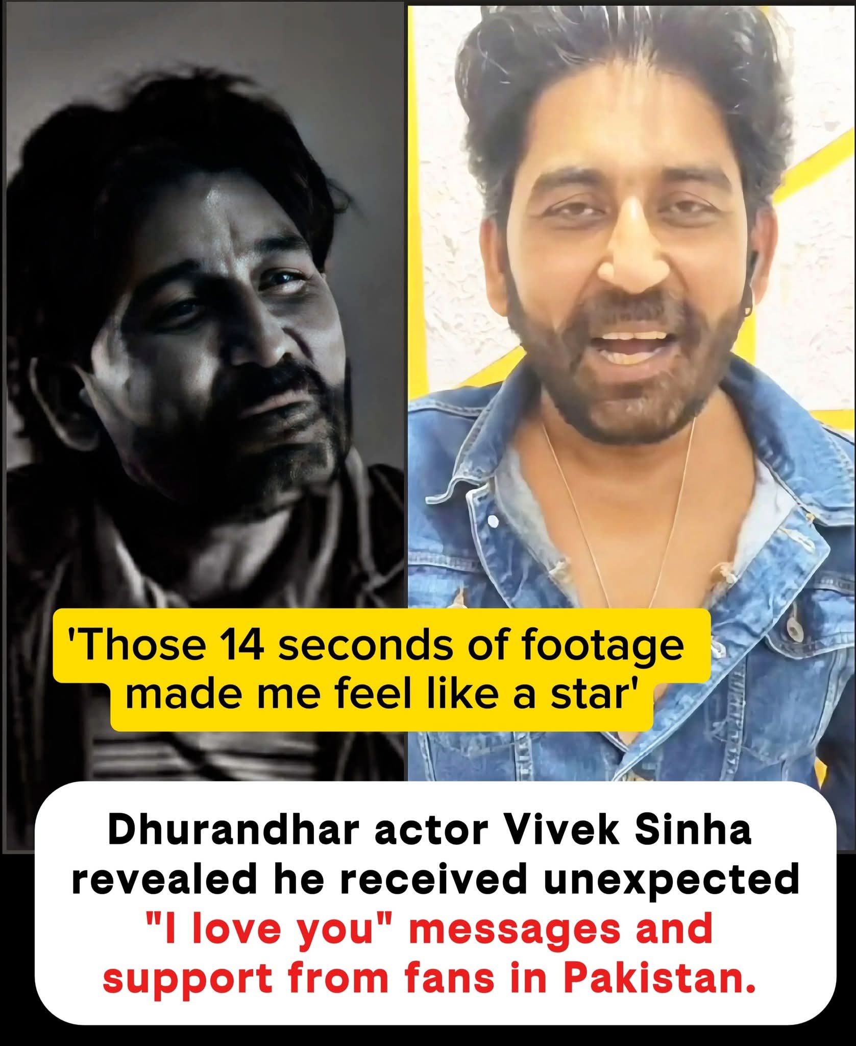 Vivek Sinha Receives Cross-Border Attention After ‘Dhurandhar’ Role

Vivek Sinha, an Indian actor known for portraying hijacker Zahoor Mistry in Dhurandhar and its sequel Dhurandhar: The Revenge, has recently gained attention beyond India. In a recent interaction, Sinha shared that he has been receiving messages of appreciation, including “I love you” notes, from audiences in Pakistan.

The response highlights the wider reach of the film and the impact of his performance, which has drawn reactions from viewers across borders.

#VivekSinha #Dhurandhar2 #IndianCinema #FilmNews #EntertainmentNews #CrossBorderAudience