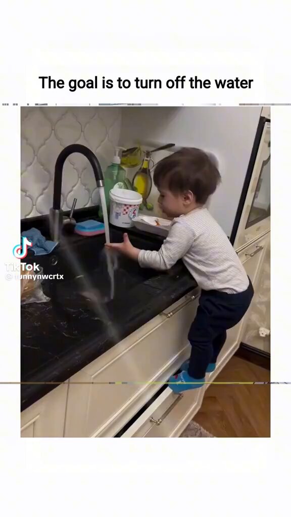 Toddler Climbs Sink to Turn Off Running Faucet in Viral Video

A viral video circulating online shows a toddler taking matters into their own hands after noticing a running faucet left unattended. In the clip, the child climbs onto the bathroom sink and carefully reaches the tap before successfully turning off the water.

The moment, captured in a seemingly chaotic household setting, has drawn widespread attention for the child’s quick thinking and determination. Many viewers praised the toddler’s awareness, while others highlighted the importance of supervision and home safety in such situations.

The video continues to gain traction across social media platforms, sparking both amusement and discussion among viewers.

#ViralVideo #Toddler #CuteMoment #InternetBuzz #Parenting #SocialMedia #TrendingNow