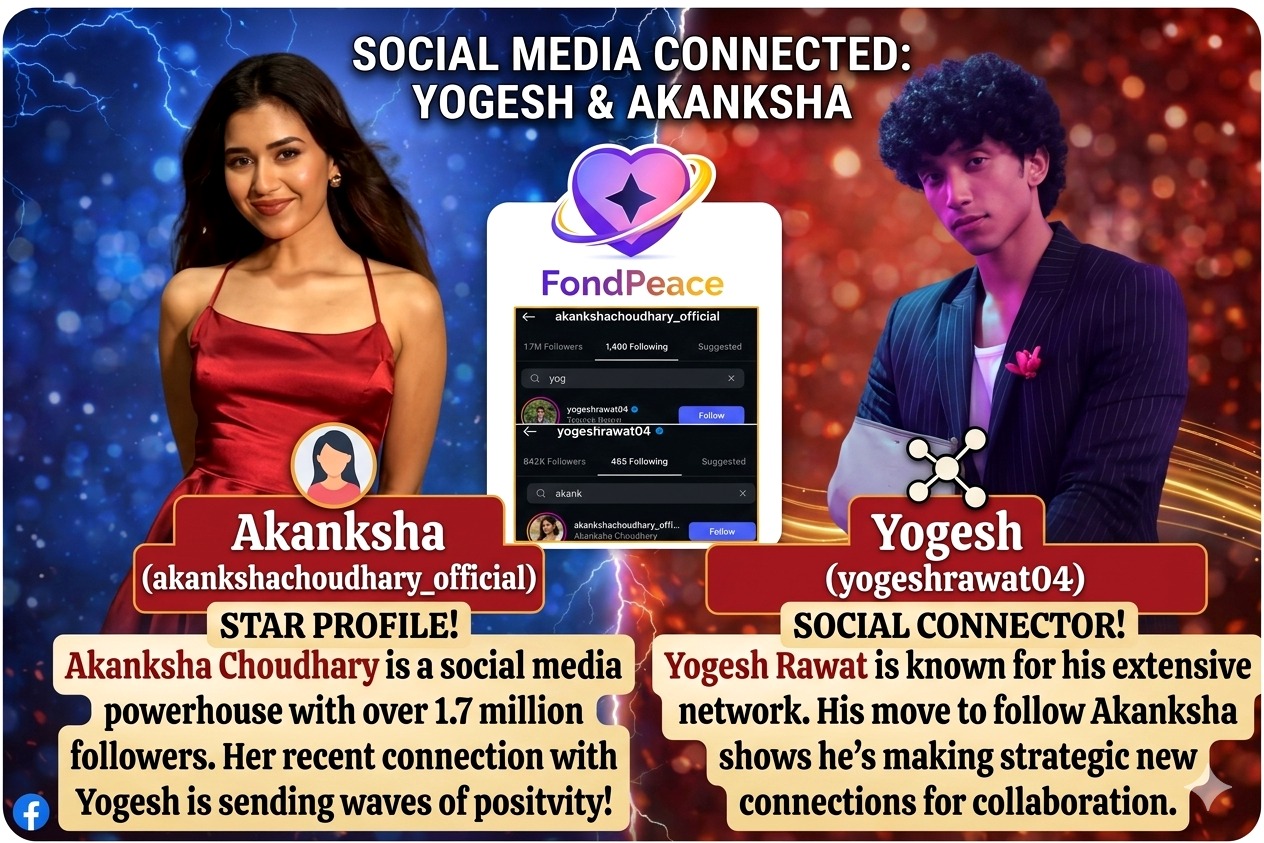 Internet Par Bada Dhamaka: Kya Yogesh aur Akanksha ka Comeback Ho Gaya? 😱🔥
Just imagine waking up to this news... Yogesh Rawat aur Akanksha Choudhary ek baar phir social media par connect ho gaye hain! 📸✨
Ek taraf Akanksha Choudhary—1.7 Million followers ki social media powerhouse. Doosri taraf Yogesh Rawat—asli "Social Connector" jo hamesha apne network aur strategic collaborations ke liye jaana jaata hai.
In dono ka ek-doosre ko follow karna internet par aag laga raha hai! Kya ye sirf ek collaboration hai, ya wahi purana "Connection" waapis laut raha hai jiska sabko intezaar tha? 🌹
Humein bataiye aapka kya sochna hai:
👉 Kya ye saal ka sabse bada "Comeback" hone wala hai?
👉 Kya aap is naye collaboration ke liye excited hain?
Reaction Battle:
❤️ Yogesh & Akanksha ki jodi pasand hai toh 'Love' react karein!
😮 Agar aapko is khabar ne shock kar diya toh 'Wow' react karein!
#MTVSplitsvillaX6 #MTVSplitsvilla #MTV #Splitsvilla16 #RealityScoop #YogeshRawat #AkankshaChoudhary #FondPeace #TrendingNow #ViralConnection #SocialMediaNews #fondpeace