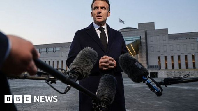 Macron Calls for Serious Approach to Iran War Urges Stability Over Mixed Signals

Emmanuel Macron has stressed the need for a “serious” and consistent approach to the ongoing Iran war, highlighting concerns over shifting global strategies.

Speaking during a recent visit, Macron said the conflict is about real lives and cannot be treated lightly, emphasizing that leadership should not send contradictory messages every day.

He also warned that military solutions alone will not resolve the crisis, urging diplomacy and coordinated international efforts instead of escalation.

Macron further noted that forcing solutions like reopening key routes through military action is unrealistic and risky, reinforcing the need for dialogue with Iran.

His remarks come amid rising tensions and global concern over the direction of the conflict.

#Macron #IranWar #WorldNews #BreakingNews #TrendingNow #Politics