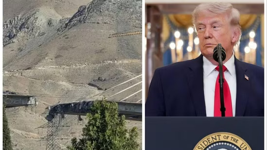Trump Shares B1 Bridge Strike Clip Warns Iran Again Faces Strong Backlash

Donald Trump has once again escalated tensions by sharing a video of the B1 bridge strike in Iran and warning Tehran to “make a deal before it’s too late.”

The strike targeted a major bridge near Karaj, with reports confirming that at least eight people were killed and around 95 injured, many of whom had gathered below during ‘Nature Day’ celebrations.

Trump posted the dramatic collapse clip on social media, claiming the bridge would “never be used again” and hinting that more action could follow.

The move has triggered sharp reactions from Iran, with officials condemning the attack and responding strongly, calling the action reckless and provocative. The situation continues to intensify as both sides exchange warnings.

This development marks a major escalation in the ongoing conflict, raising global concerns about further retaliation and widening war risks.

#Trump #IranWar #BreakingNews #WorldNews #MiddleEast #TrendingNow