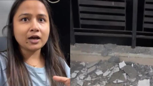 'Ye de rahe hai 1 crore mai?': Noida woman's ordeal after balcony ceiling collapse at 2 am

Greater Noida Resident Slams Poor Construction After Balcony Ceiling Collapse in 1 Crore Flat

A viral video shared by Sonam Singh, a resident of Greater Noida’s Chi 5 sector, has sparked a massive debate over the safety and quality of high-rise apartments. In the footage recorded at 2:00 am, Sonam describes a terrifying moment when a significant portion of her balcony ceiling suddenly collapsed while she was in her room, scattering large concrete debris across the floor.

In the video, a shocked Sonam questions the value of the property, stating, "This flat’s rent is 28,000 and the price is 1 crore, and this is what they are giving us for construction." She further demonstrated the poor quality of materials by crumbling the fallen concrete with her bare hands, warning that she would have been severely injured had she been standing on the balcony at the time of the fall.

#GreaterNoida #NoidaNews #ConstructionQuality #RealEstateIndia #SafetyAlert #HighRiseLiving #ViralVideo #TenantSafety #HindustanTimes #EconomicTimes #FondPeace