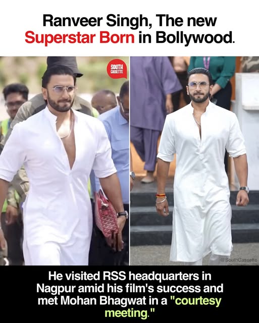 Ranveer Singh visits RSS headquarters sparks buzz around Dhurandhar

Ranveer Singh ka RSS headquarters visit social media par viral ho raha hai, jahan unhe Dhurandhar project ke beech dekha gaya.

Visit ki photos aur videos ne fans ke beech curiosity badha di hai, aur log is move ko unke upcoming work se jod kar dekh rahe hain.

Abhi tak official details saamne nahi aayi hain, lekin unka yeh visit Bollywood mein discussion ka topic ban gaya hai.

#RanveerSingh #Dhurandhar #RSS #Bollywood #Trending #ViralNews #IndiaNews