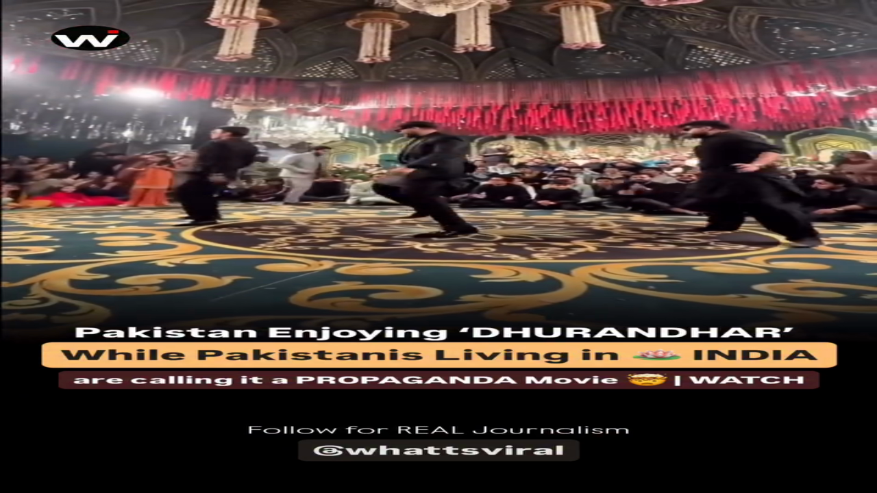 Viral video posted by @abdullahrafiquee from Pakistan shows guests joyfully dancing to Dhurandhar’s title track, a section of users living in India are criticising the film and labelling it a “propaganda movie. The upbeat clip from a reported Pakistan's Lahore wedding where dancers performed a high-energy routine to the film’s music has drawn widespread appreciation. Fans praised the choreography, the festive vibe and how the track seamlessly blended into the celebration. However, the online reaction in India painted a very different picture. A small group of users expressed strong disapproval of the film, calling it biased and politically charged. Their reactions added a layer of irony to the situation, with many Indian users joking about how the movie’s music was being celebrated across the border while being criticised at home. This contrast has sparked debate on social media about how films are perceived differently depending on context, audience and national sentiment. While some see Dhurandhar purely as entertainment, others attach political meaning to its themes creating a split in opinions that the internet quickly turned into memes and sarcasm. desihub, viral video 